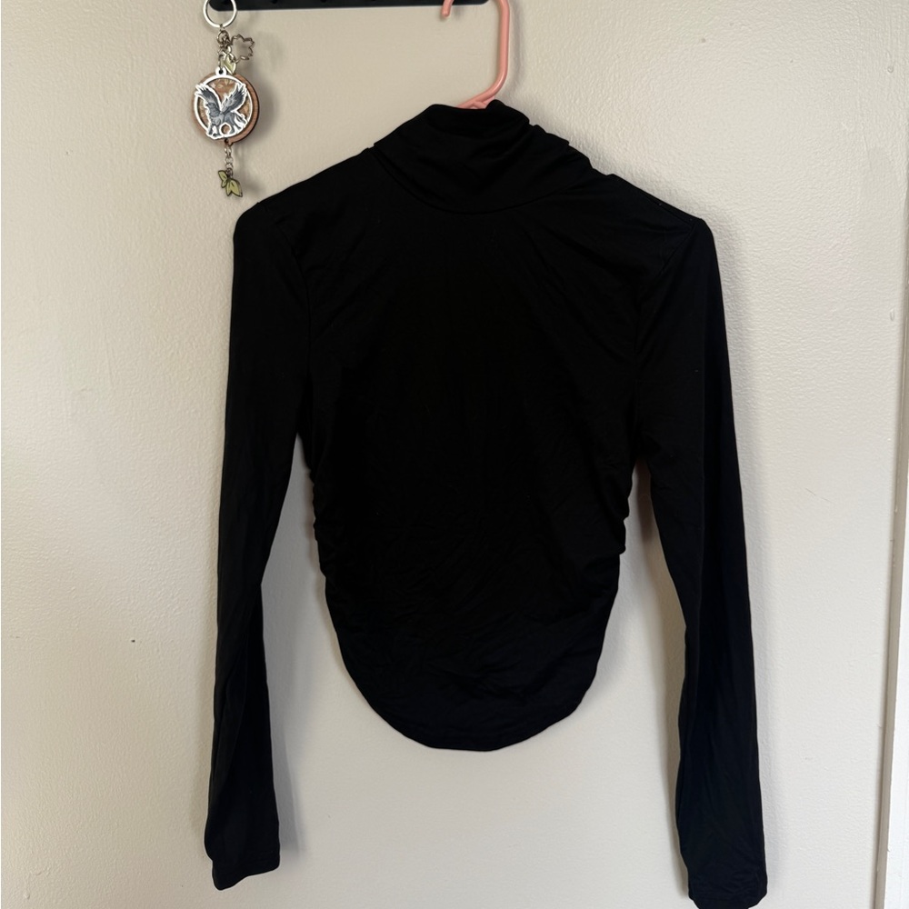 SHEIN Elegant Black Long Sleeve Top